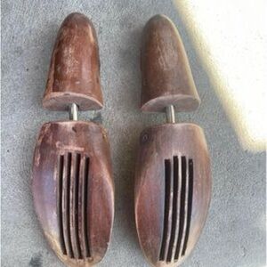 wooden shoe tree forms marked Johnston & Murphy